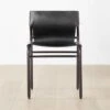 Surf Sling Black Leather Dining Chair