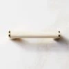 Suri Unlacquered Brass And Ivory Bone Handle 4"