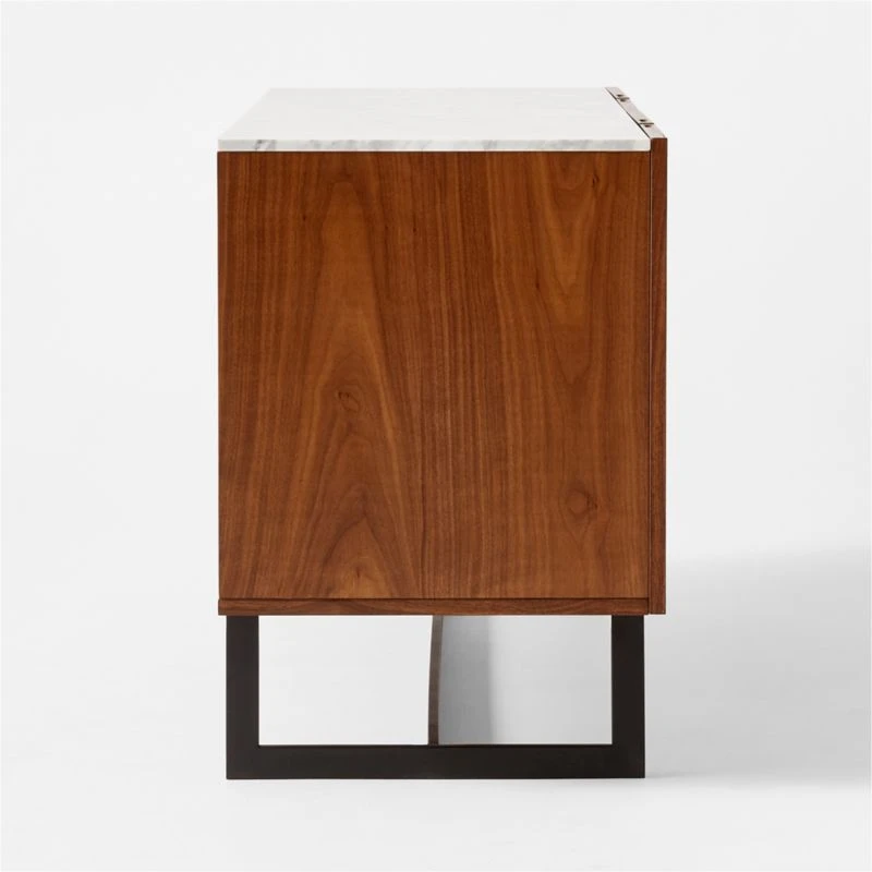 Suspend Marble And Brown Walnut Wood Media Console - Image 8