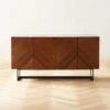 Suspend Marble And Brown Walnut Wood Media Console