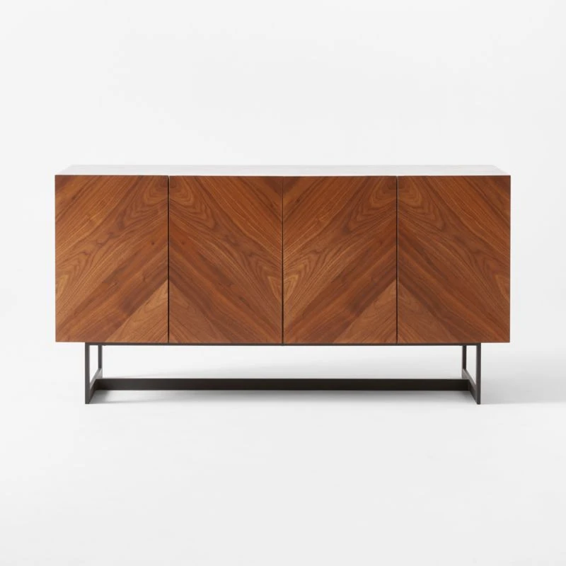 Suspend Marble And Brown Walnut Wood Media Console - Image 5