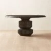 Sylvie Round Black Wood Dining Table