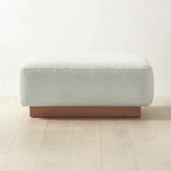 Terrain Ivory Boucle Ottoman
