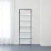 Tesso Chrome Metal Wall Mount Bookshelf