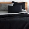 Triangle Black Coverlet And Shams