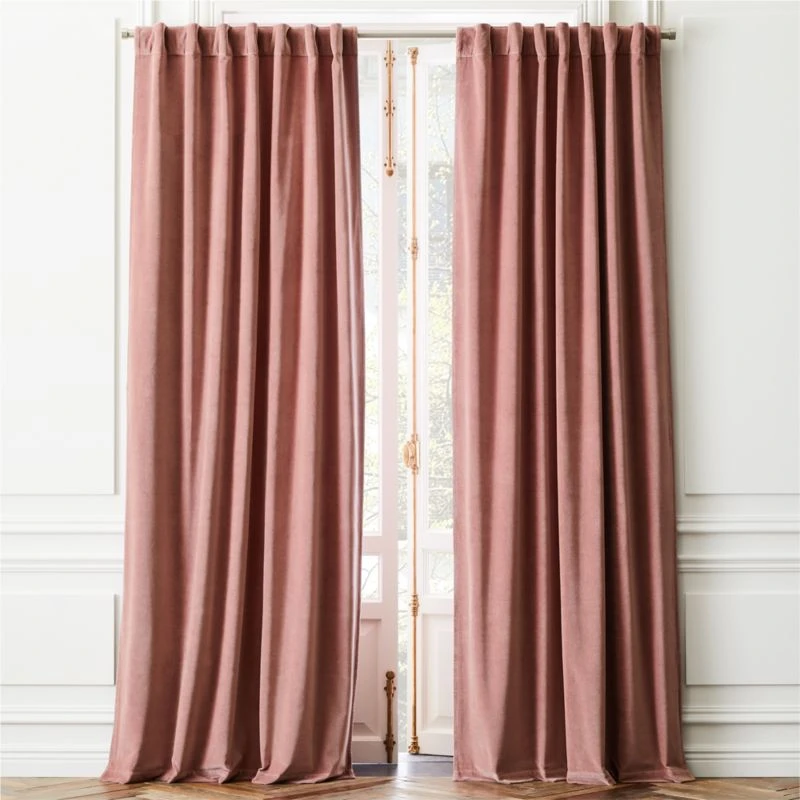 Velvet Dusty Orchid Curtain Panel 48"x120"