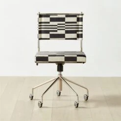 Vicino Black And White Patterned Upholstered Office Chair