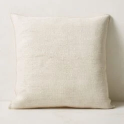 Vintage Natural Hemp Throw Pillow With Down-Alternative Insert 23''