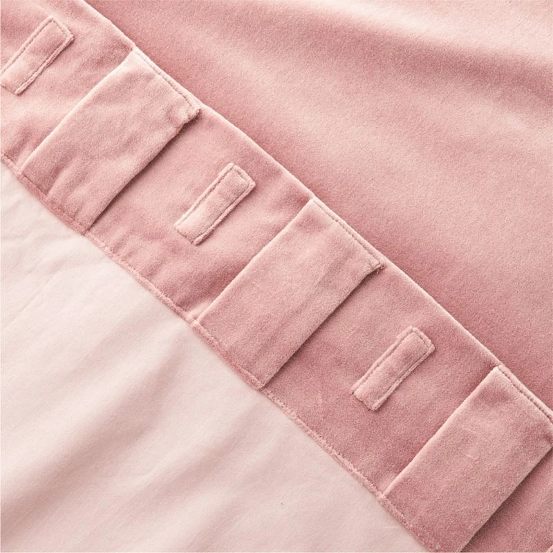 Orchid Mauve Organic Cotton Velvet Window Curtain Panel 48"x84'' - Image 5