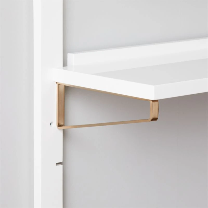 White High-Gloss Modular Wall Shelf Uprights - Image 2
