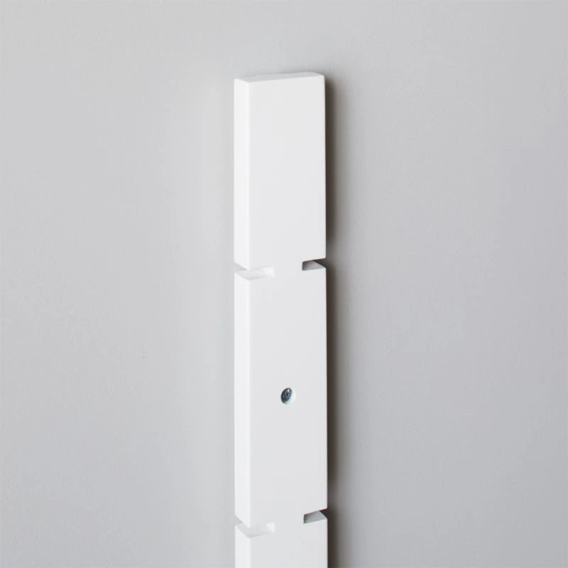 White High-Gloss Modular Wall Shelf Uprights