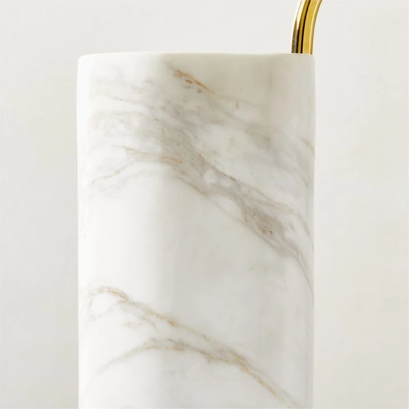 Zel Marble Table Lamp With Brass Shade - Image 3